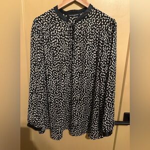 Zac & Rachel dots‎ black Blouse Size 1x